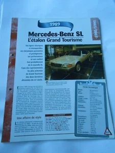 Mercedes Benz SL 1989 Fiche Technique Auto - Picture 1 of 1