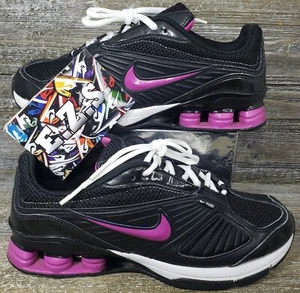 Nike Shox Dedicate Running Shoes Black Fuchsia 354707-051 Women Size 8.5  - Picture 1 of 11