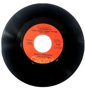 Merle Haggard I Forget You Everyday 45 RPM Capitol 1972 - Picture 1 of 2