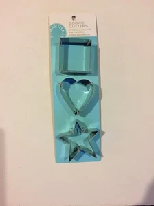 Martha Stewart Cookie Cutter Set 3 Square Heart Star All Season New Crafts - Picture 1 of 6
