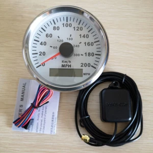 85mm White GPS Speedometer 200MPH 300KM/H for Auto Truck Motorcycle Marine Yacht - Bild 1 von 7