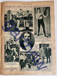 GENTLEMAN JIM CORBETT 1933 RARE DEATH PICTORIAL BOXING CHAMPION - Picture 1 of 1