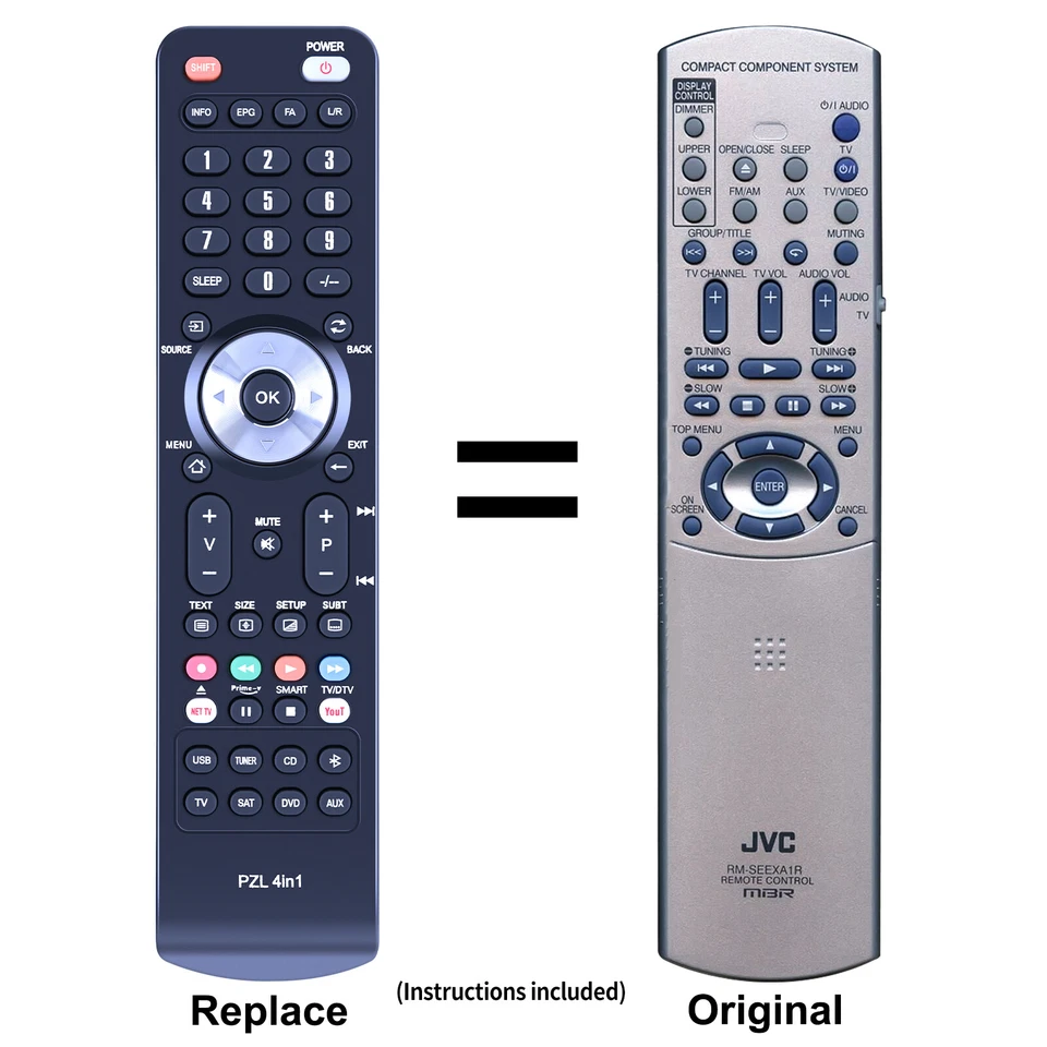New RM-SEEXA1R Replacement Remote Control For JVC EX-A1 EXA1 Component System - Image 1 of 4