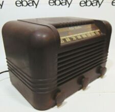 Vintage 1940's RCA Victor AM Radio Model Brown Marble Bakelite Rare Police Old