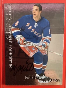1999-2000 In The Game Manny Malhotra Be A Player Auto #163 New York Rangers - Bild 1 von 2