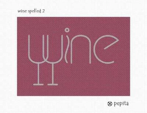 Wein buchstabiert 2 Nadelspitzen Kit oder Leinwand - Bild 1 von 2