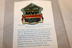 PIN Los Angeles Dodgers Unocal 76 Pin #3 Sandy Koufax MVP 1959 Era - Picture 1 of 1
