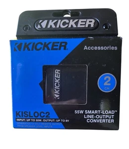 KICKER KISLOC2 Speaker Wire-to-RCA Line-Out Converter w/ LOC+12v - New & Sealed! - Foto 1 di 3