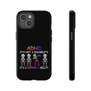 ADHD Awareness Phone Case, Dancing Skeletons Design, Gift for Neurodiversity - Picture 1 of 105