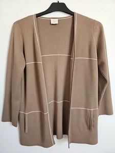 Country Casuals Wool Blend Petite Open Brown Cardigan Size S - Picture 1 of 5