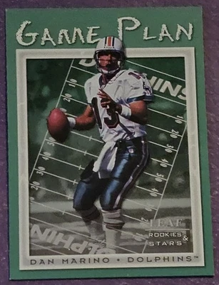 Leaf Rookies & Stars 1998 FB #6 Dan Marino ¡Tarjeta de plan de juego Miami Dolphins! HOF! Foto 1 de 2