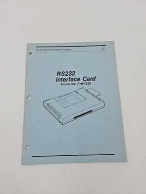Vtg Texas Instruments RS232 Interface Card Manual Model PHP1220 1982 Computer - Image 1 of 4