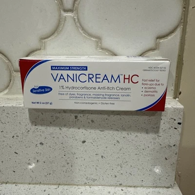 Vanicream HC 1% Hydrocortisone Anti Itch Cream Eczema Dermatitis Psoriasis 2oz - Image 1 of 2