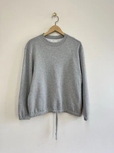 Lady White Co. Gray Fleece Sweatshirt Size 36 USA Made Cinch Hem Crewneck - Picture 1 of 5