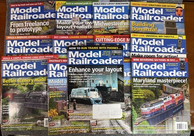 Lot of 13 Model Railroader Magazines 2012 - 2023 Train Layout Designs - Image 1 of 4