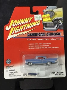 Johnny Lightning American Chrome 1957 Lincoln Premiere azul 2001 sin usar, en caja - Imagen 1 de 4