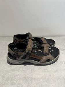 MEN'S ECCO   YUCATAN OFFROAD  BROWN NUBUCK SANDALS SIZE UK 10.5 EU 45 - Picture 1 of 8