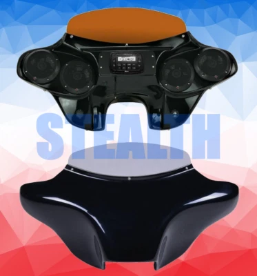 Fits 86-17 Harley Heritage Softail Classic Batwing Fairing 4 x 5.25" Speakers - Image 1 of 4