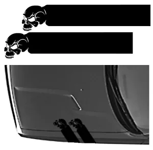 SKULL Fender Hash Bar Mark vinyl RACING STRIPES 5" Decal (Fits CHALLENGER) - Bild 1 von 9