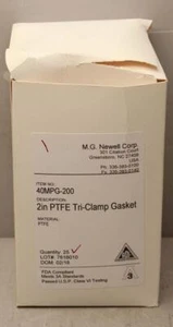 M.G. Newell Corp. Part # 40MPG-200 2 in. PTFE Tri-Clamp Gasket LOT of 25 ++NEW - Picture 1 of 3