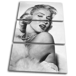 Iconic Celebrities Marylin Monroe TREBLE CANVAS WALL ART Picture Print VA - Picture 1 of 1