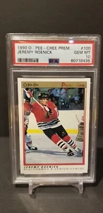 1990-91 O-Pee-Chee Premier Rookie RC Jeremy Roenick #100 PSA 10 GEM MINT - Picture 1 of 6