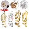 24/12 PCS Butterfly 3D Wall Stickers Art Decals Home Room Decorations DIY Decor