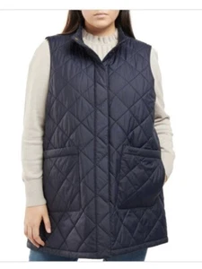 Barbour NWT Cosmia Quilted Liner Vest Women’s Plus Size 3X Navy Blue - Picture 1 of 17