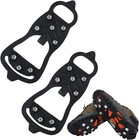 1/2 Pairs Ice Grippers Non-Slip Snow Crampon Spikes 8 Steel Studs Boot Shoe Grip