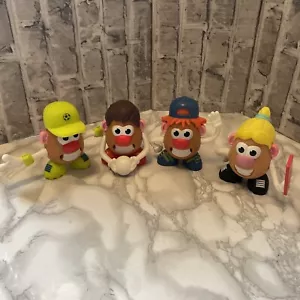 McDonalds Happy Meal Toys Mr Potato Football Figures Head x 4 - complete VGC - Picture 1 of 9
