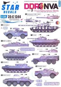 Sternaufkleber 1/35 DDR NVA OSTDEUTSCHE NATIONALE VOLKSARMEE Teil 3 T-72 & AFVs - Bild 1 von 3