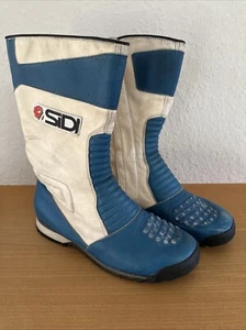 Sidi Damen Motorradstiefel Stiefel Leder in Weiß /blau Gr. 41 - Bild 1 von 9