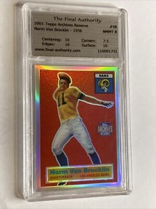 2001 Topps Archives Reserve Norm Van Brocklin #116 Refractor Rams 58 of 94