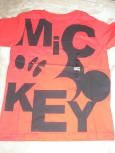 XS Size 4  Red Mickey Mouse Disney Tee Shirt NWT  - Picture 1 of 2