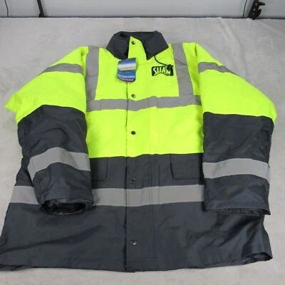 Portwest Jacket Mens XL High Visibility Traffic Safety Waterproof 466 FRIB  NWT - Image 1 of 4