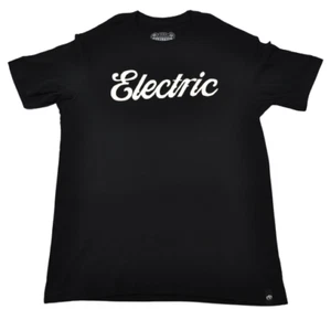 Camiseta eléctrica visual cursiva negra blanca con descuento para hombre - Imagen 1 de 3