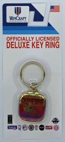 1995 San Francisco 49ers Super Bowl XXIX Champions key chain Steve Young MINT Cover