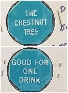 The Chestnut Tree Pittston PA good for one drink in trade token gft478 - Picture 1 of 3