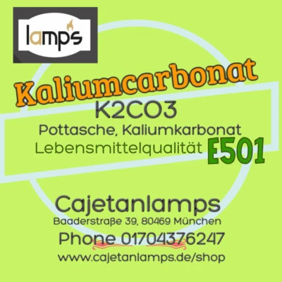 Kaliumcarbonat  Pottasche  ( 99-100%) K2CO3 Lebensmittelqualität E501  100g-25kg - Bild 1 von 2