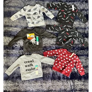 Lot Of 6 Infant Sweatshirts 12 month Tops Long Sleeve Fleece - Picture 1 of 3