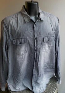 William Rast Gray Washed Out Long Sleeve Button Down Shirt Size XXL - Picture 1 of 4