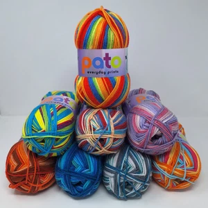 Cygnet Pato Everyday Prints DK Knitting Crochet Yarn - 10 Colours