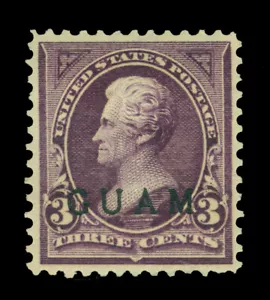 U.S. 1899 GUAM - Jackson 3c purple Scott # 3 mint MH VF - Picture 1 of 2