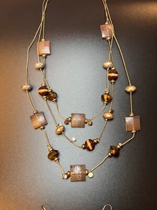 Beaded Necklace and Earrings Set - Gently Used - Picture 1 of 4