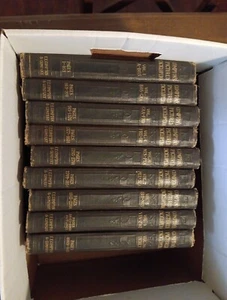 9 Vol Set 1927 Comptons Pictured Encyclopedia Embossed Binding - Imagen 1 de 4