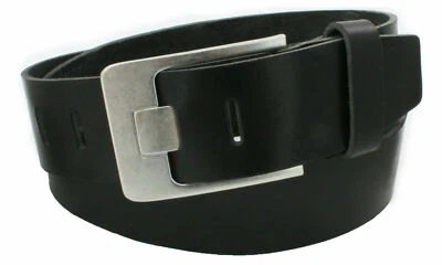 5 cm Ledergürtel echtes Leder schwarz Büffelleder Gürtel Jeans Belt Vascavi