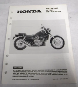 FABRICANTE DE EQUIPOS ORIGINALES 1987 87 HONDA VF700C VF 700 VF700 CONJUNTO DE SOMBRAS MANUAL DE INSTRUCCIONES Z7-23G - Imagen 1 de 6