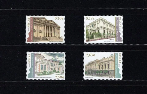Greece 2457-60 Architecture 2010 VF MNH Complete Set A5 BX1 Cover