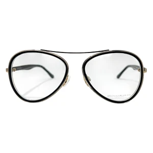 AUTHENTIC & NEW - DONNA KARAN DO5006 002 54/16/135 GOLD BLACK EYEGLASSES & CASE - Picture 1 of 3