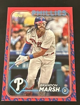 2024 Topps Series 1 Brandon Marsh Team Color Border Variation SP #71 Phillies - Image 1 of 2